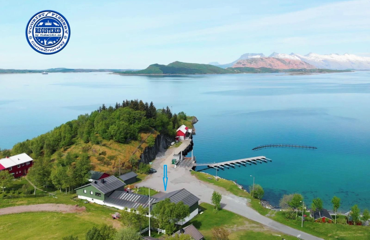 Blick auf Fewo Stokkasjoen bei Visthus, Helgelandküste