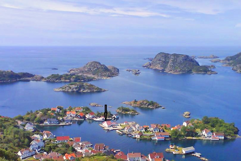 Luftbild Rasvag auf Hidra