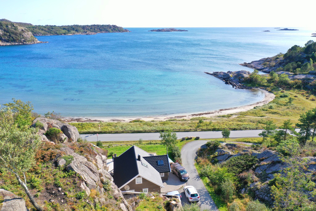 Blick auf die Meeresbucht