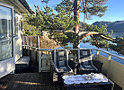 Ein traumhaft schöner Platz. die Terrasse der Fjordlodge