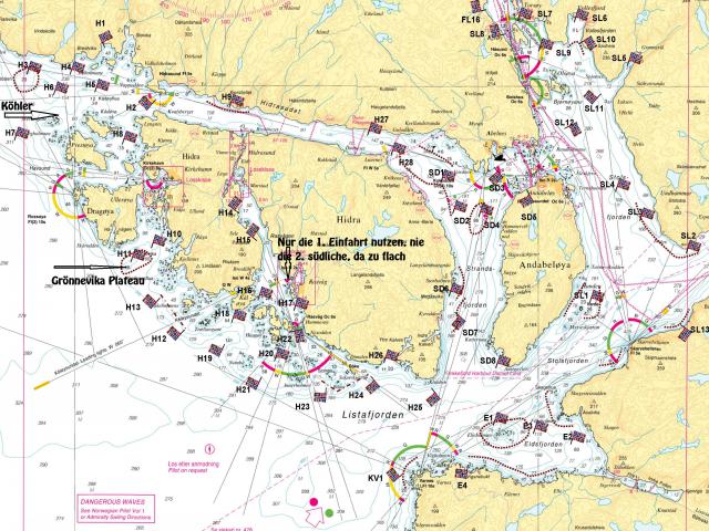 das Angelrevier um Hidra