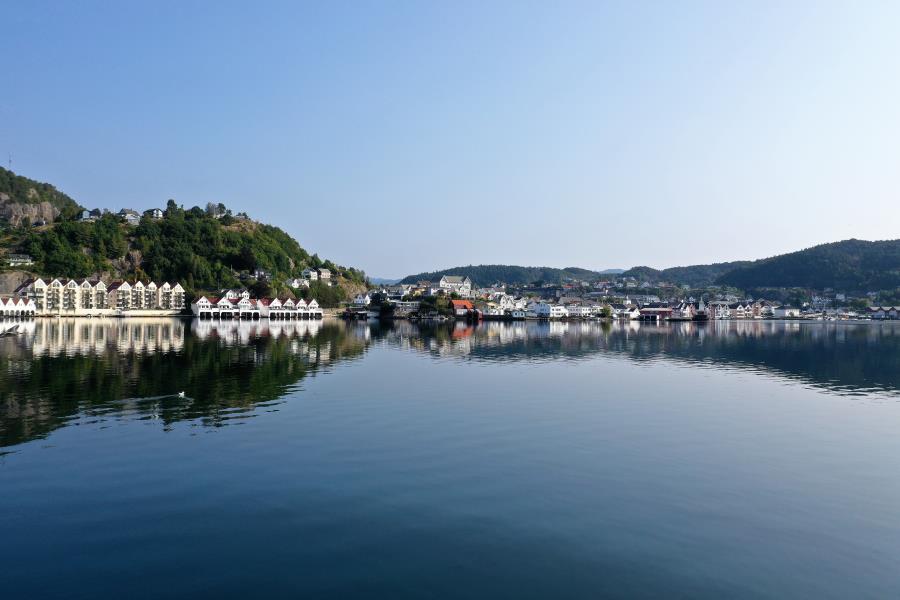 Blich vom Haus auf Flekkefjord