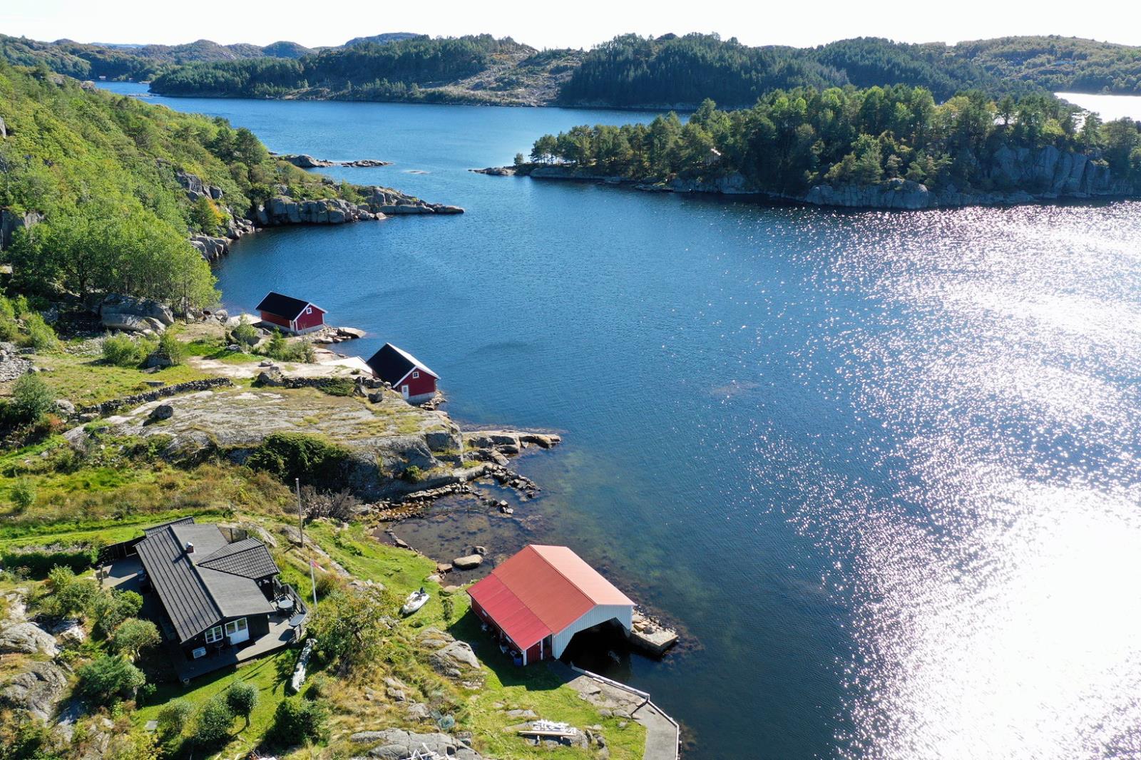 Blick aufs Bootshaus