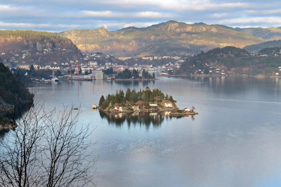 Blick auf Flekkefjord