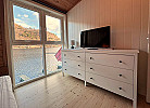 Schlafzimmer 3 mit Blick auf den Fjord und die Boote