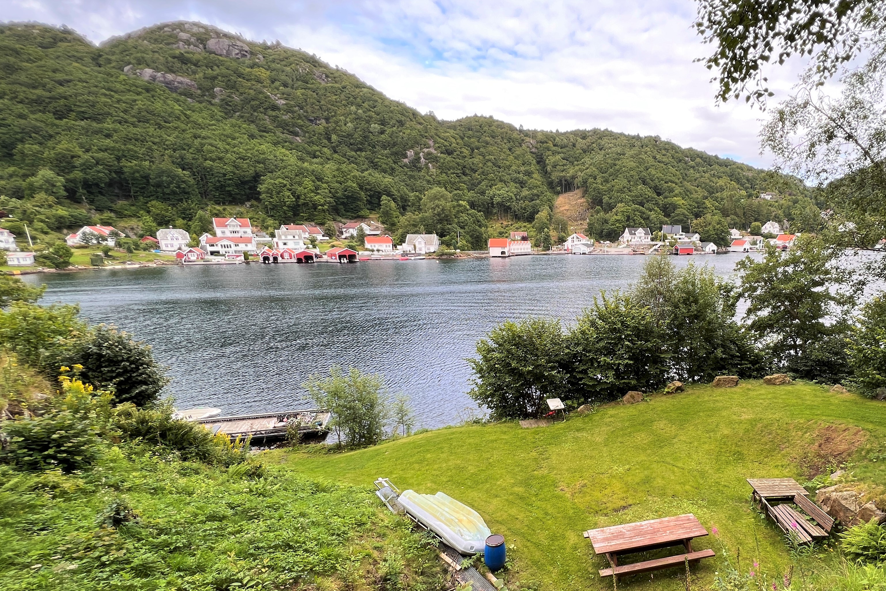 Bootsplatz unterhalb des Hauses